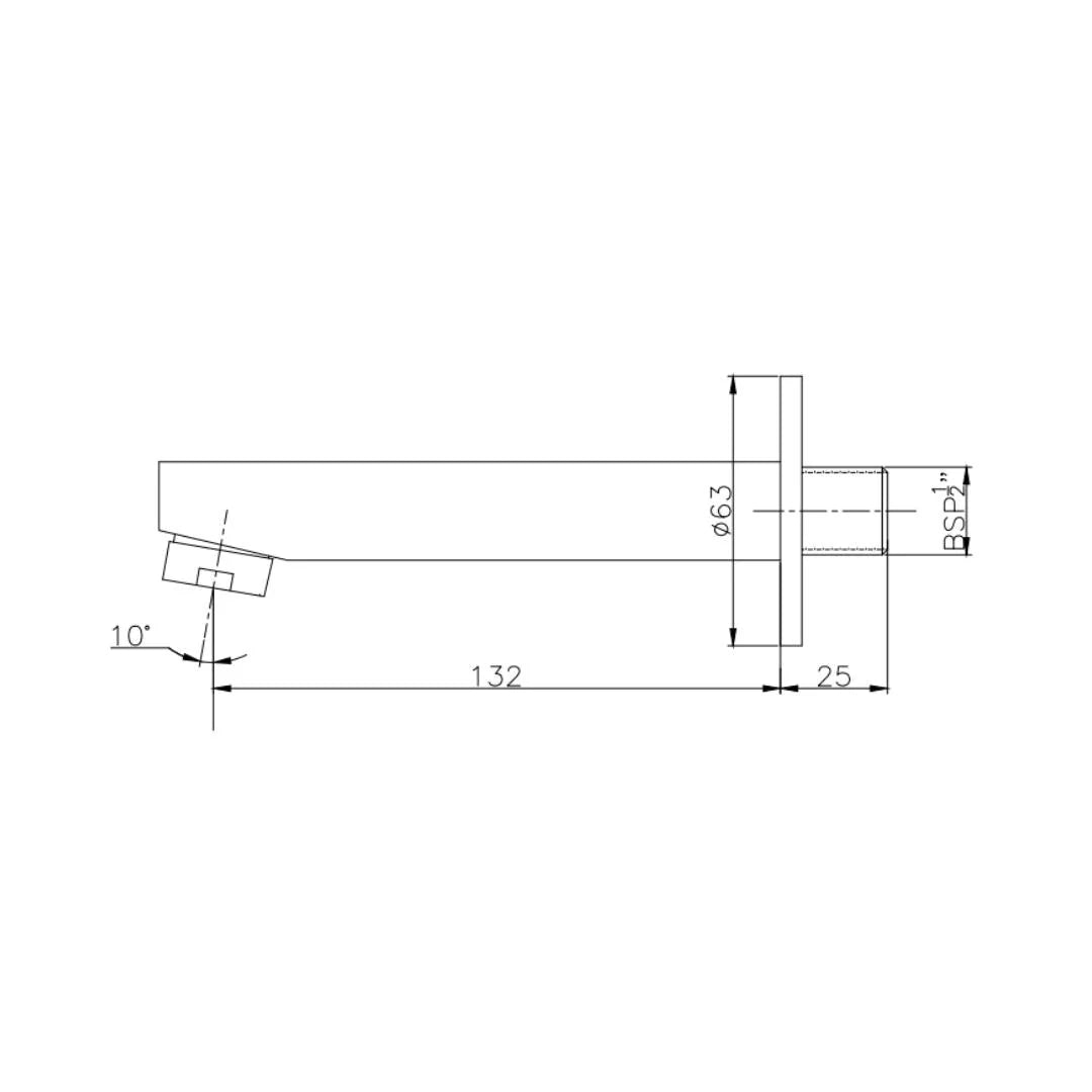Hindware Wall Mounted Spout Cora F440006 - Chrome