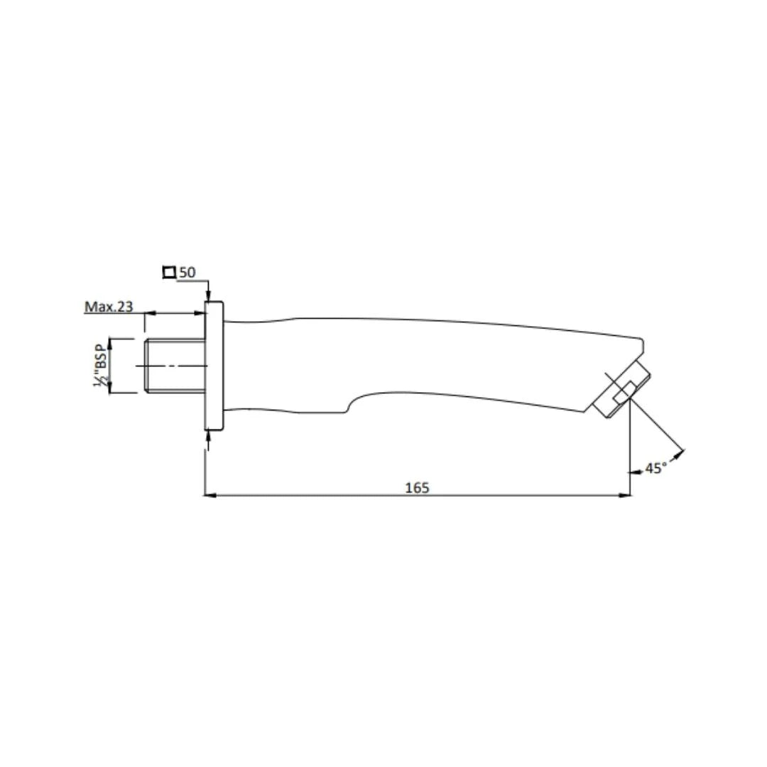 Hindware Wall Mounted Spout Avior F520009 - Chrome