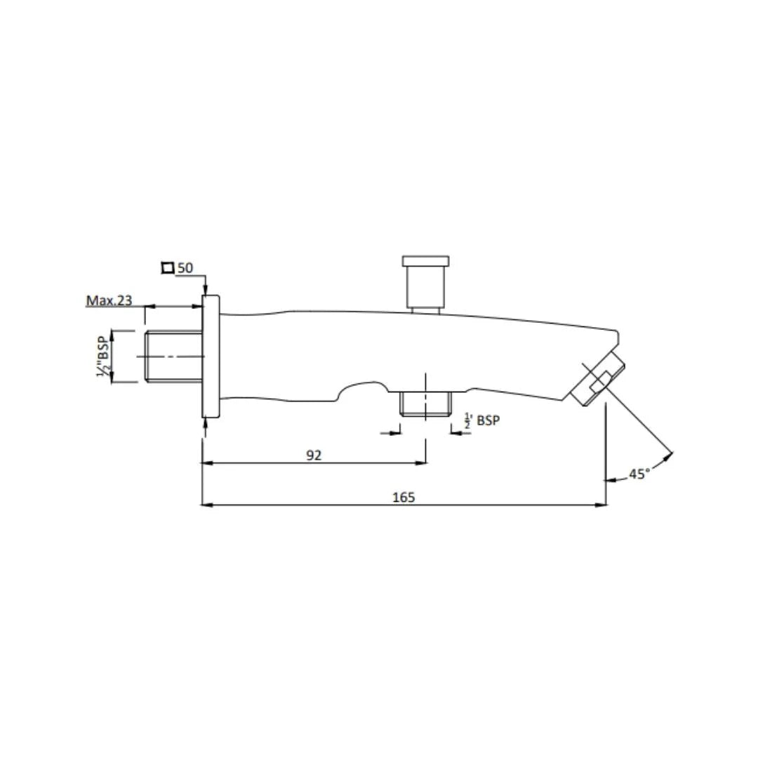 Hindware Wall Mounted Spout Avior F520010 - Chrome