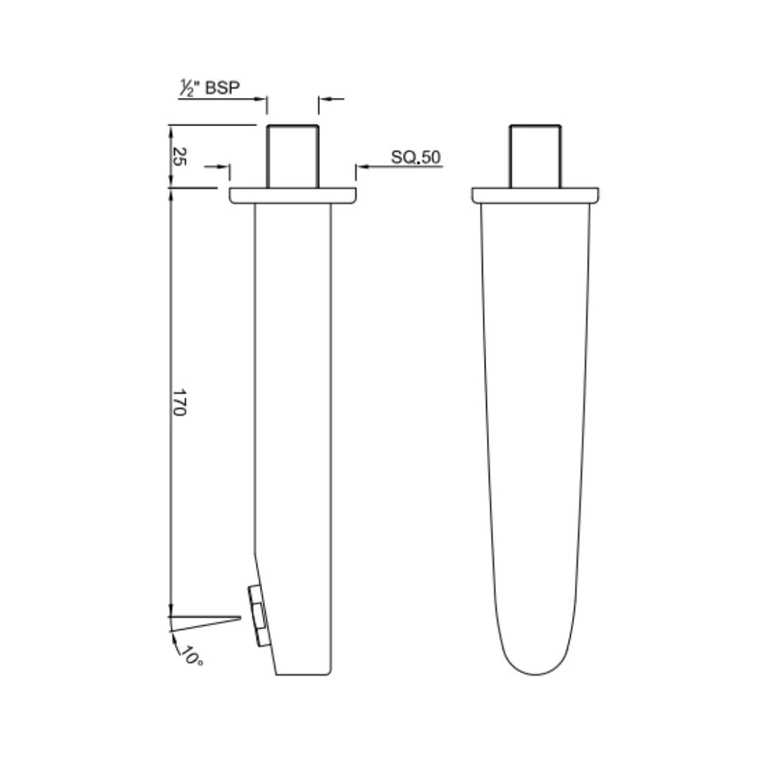 Jaquar Wall Mounted Spout Vignette Prime SPJ-WHM-81429 - White Matt