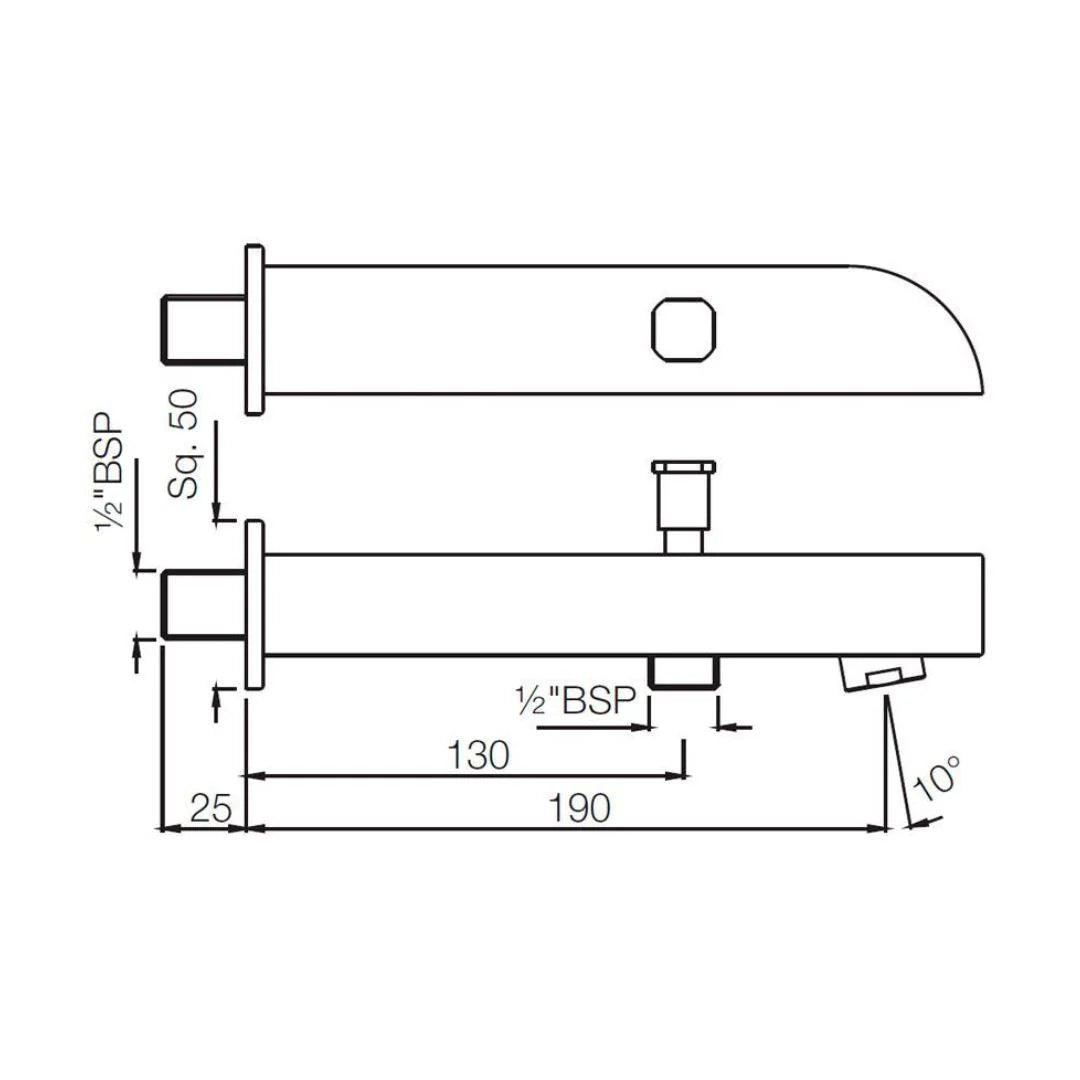 Jaquar Wall Mounted Spout Alive SPJ-WHM-85463 - White Matt