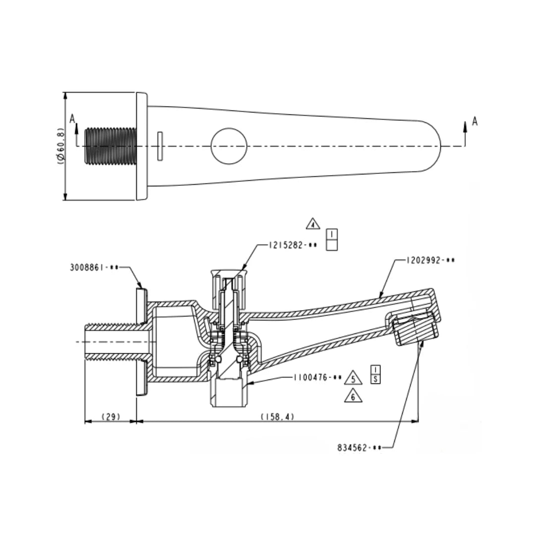 Kohler Wall Mounted Spout Complementary 5399IN-CP - Chrome