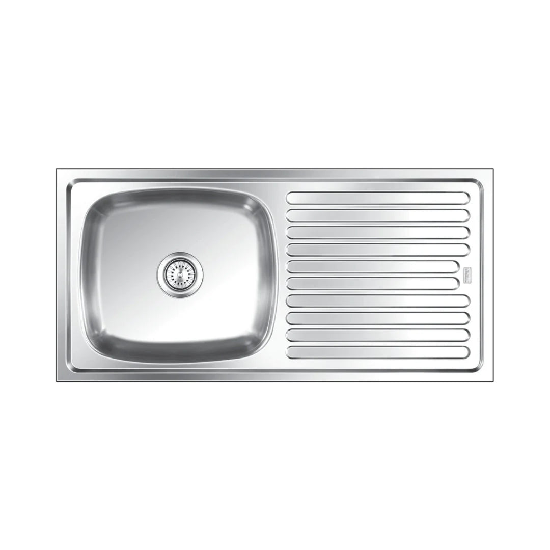 Nirali Stainless Steel Sink Popular Range ELEGANCE MEDIUM ( 39.5 x 20 inches ) - Satin