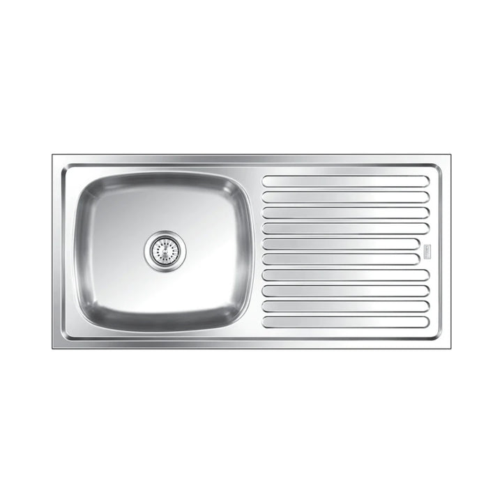 Nirali Stainless Steel Sink Popular Range ELEGANCE SMALL ( 36 x 18 inches ) - Glossy