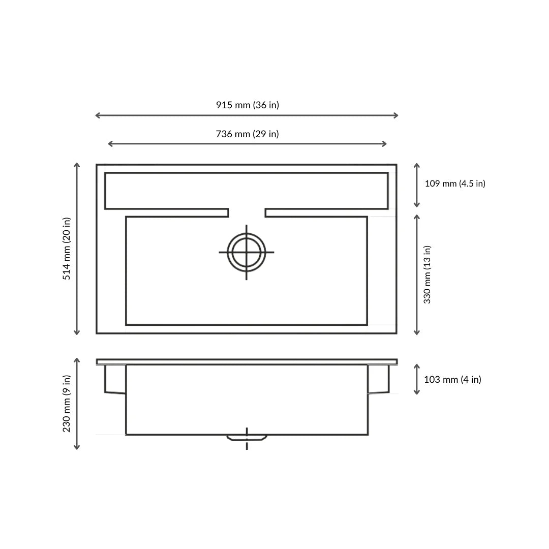 Nirali Stainless Steel Sink Expell Range ERA ( 36 x 20 inches ) - Satin