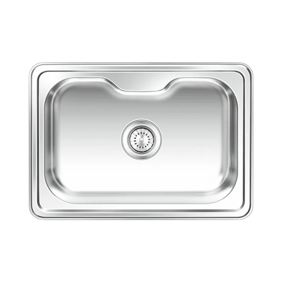 Nirali Stainless Steel Sink D'Signo Range EUREKA DELUX SMALL ( 24.5 x 17.5 inches ) - Glossy