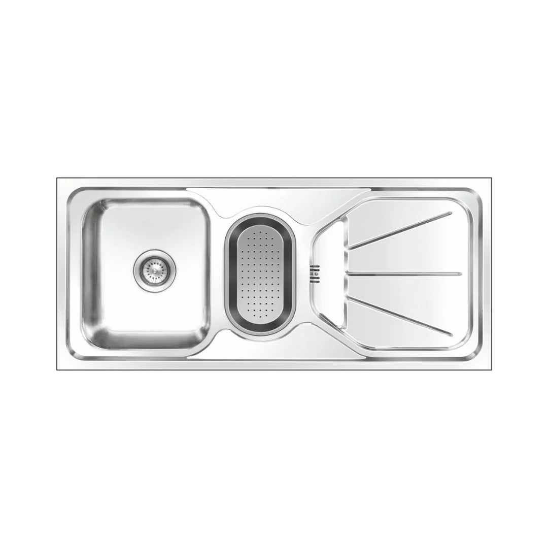 Nirali Stainless Steel Sink D'Signo Range FABULOUS BIG ( 48 x 20 inches ) - Glossy