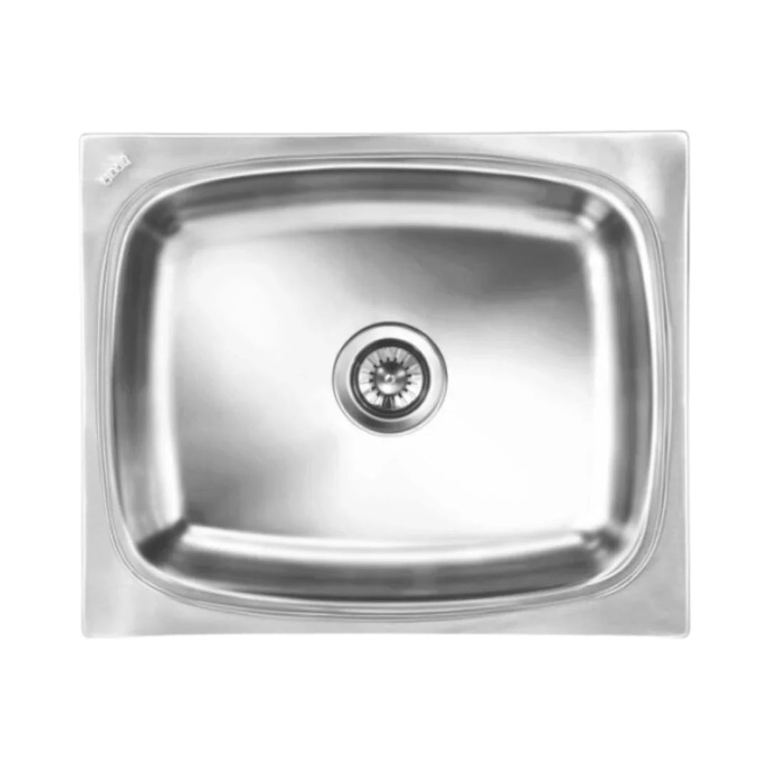 Nirali Stainless Steel Sink Popular Range GRACE PLAIN DELUXE MEDIUM ( 20 x 17 inches ) - Glossy
