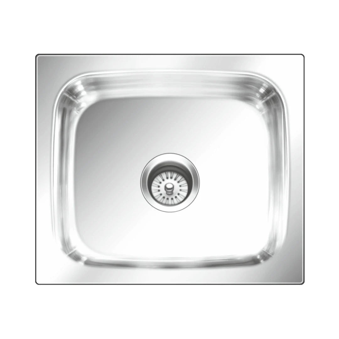 Nirali Stainless Steel Sink Popular Range GRACE PLAIN LARGE ( 24 x 18 inches ) - Glossy