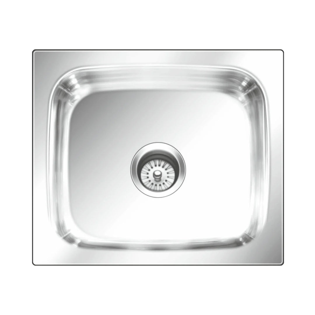 Nirali Stainless Steel Sink Popular Range GRACE PLAIN SMALL ( 19 x 16 inches ) - Glossy