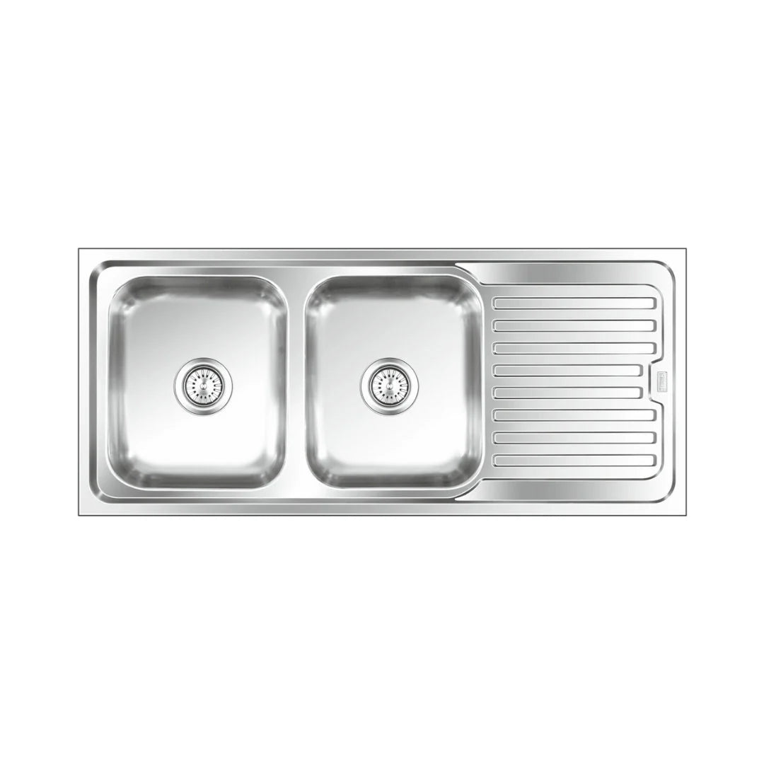 Nirali Stainless Steel Sink Popular Range GRACEFUL ELEGANCE MINI ( 46 x 20 inches ) - Glossy
