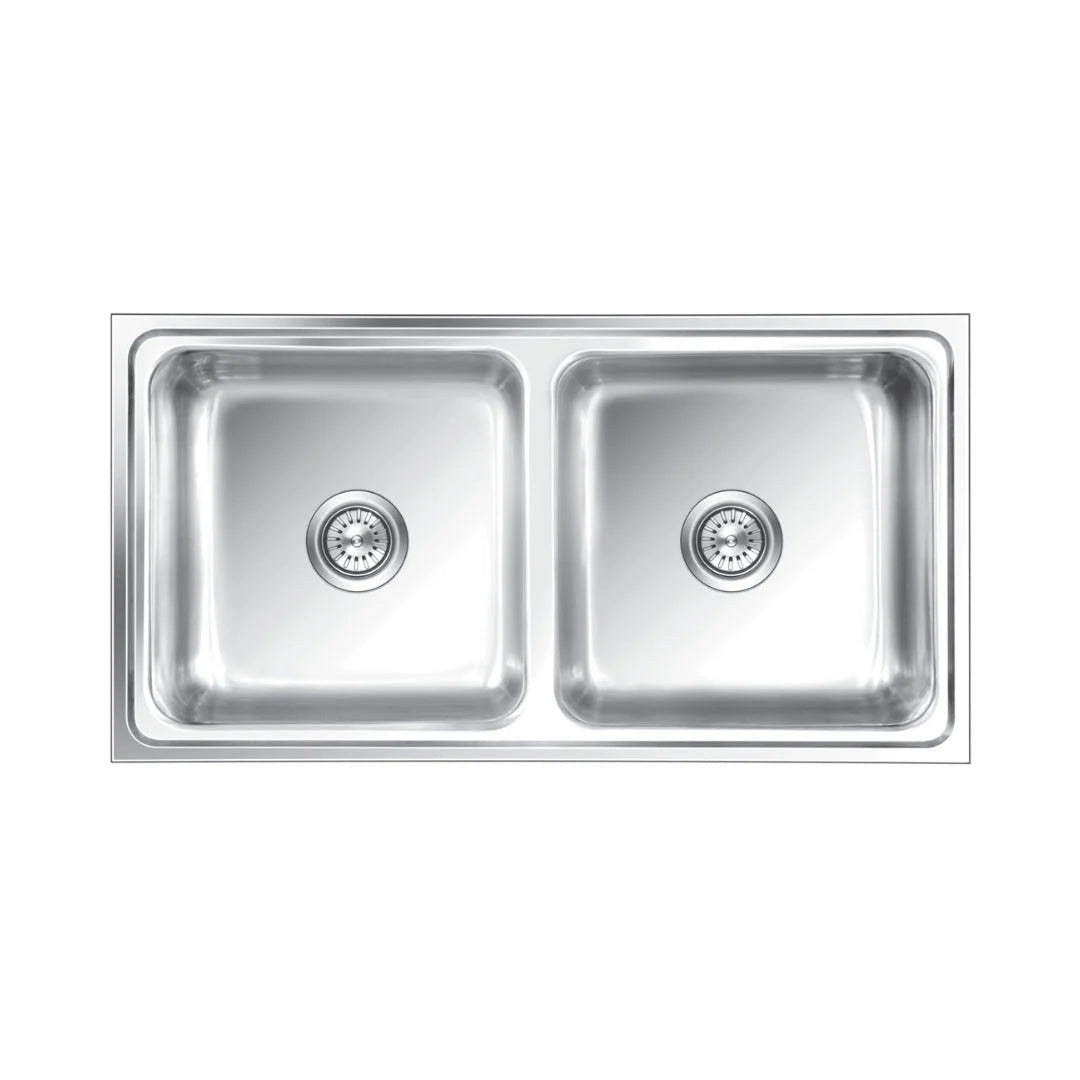 Nirali Stainless Steel Sink Silent Square Range OPAL SMALL ( 37.5 x 20 inches ) - Anti-Scratch