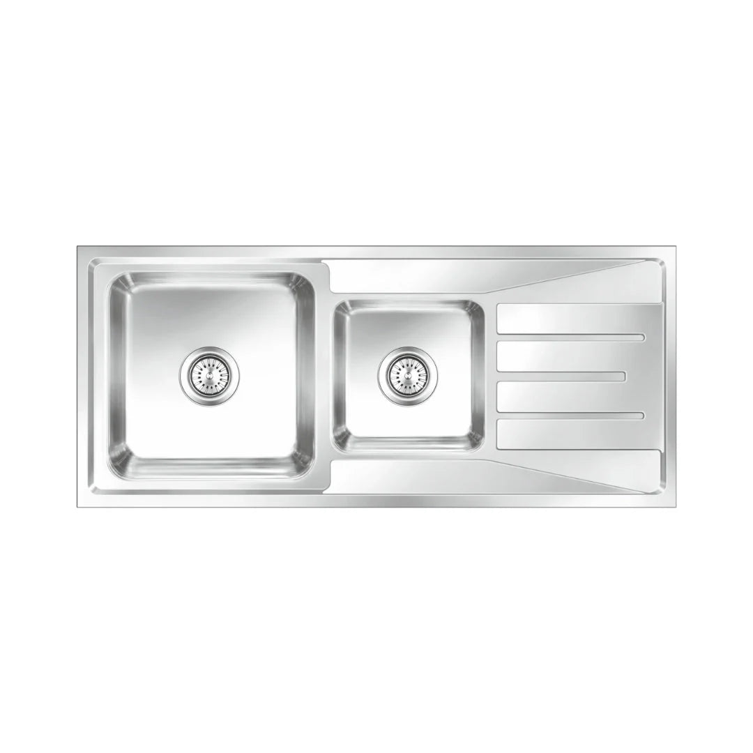 Nirali Stainless Steel Sink Silent Square Range ORUS BIG ( 46 x 20 inches ) - Anti-Scratch