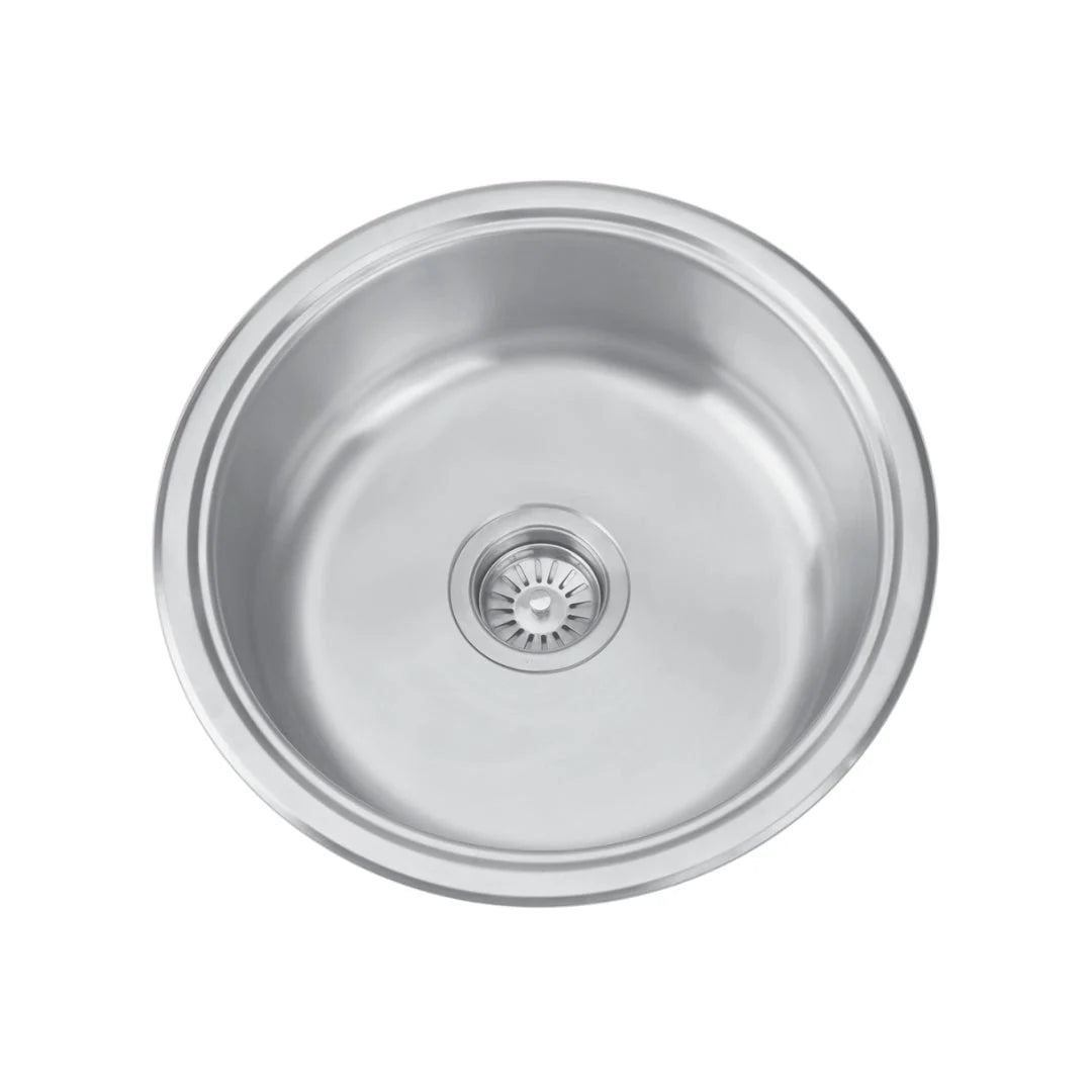 Nirali Stainless Steel Sink D'Signo Range ROIS ROUND ( 18 x 18 inches ) - Glossy