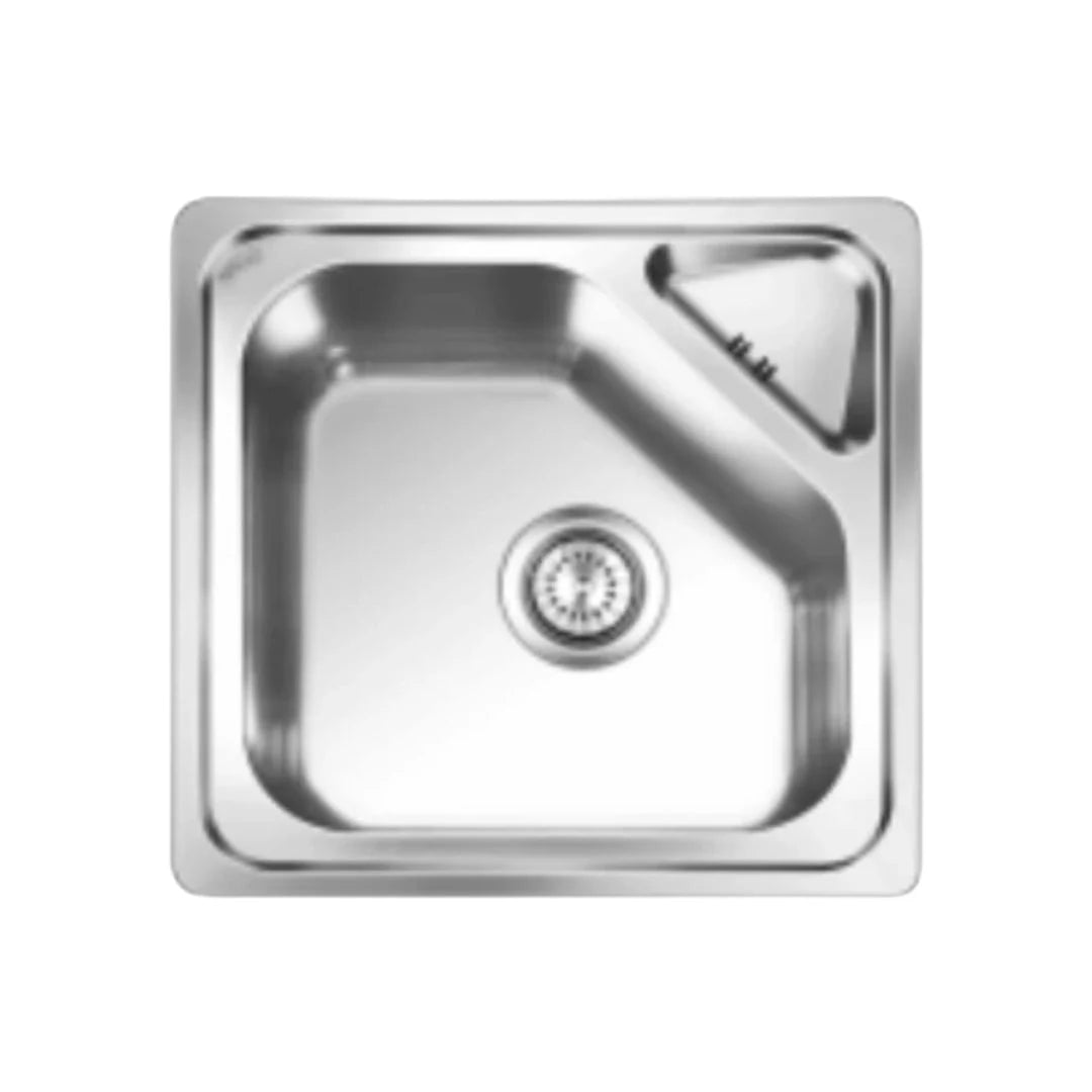 Nirali Stainless Steel Sink D'Signo Range TRION PLAIN ( 20 x 20 inches ) - Glossy