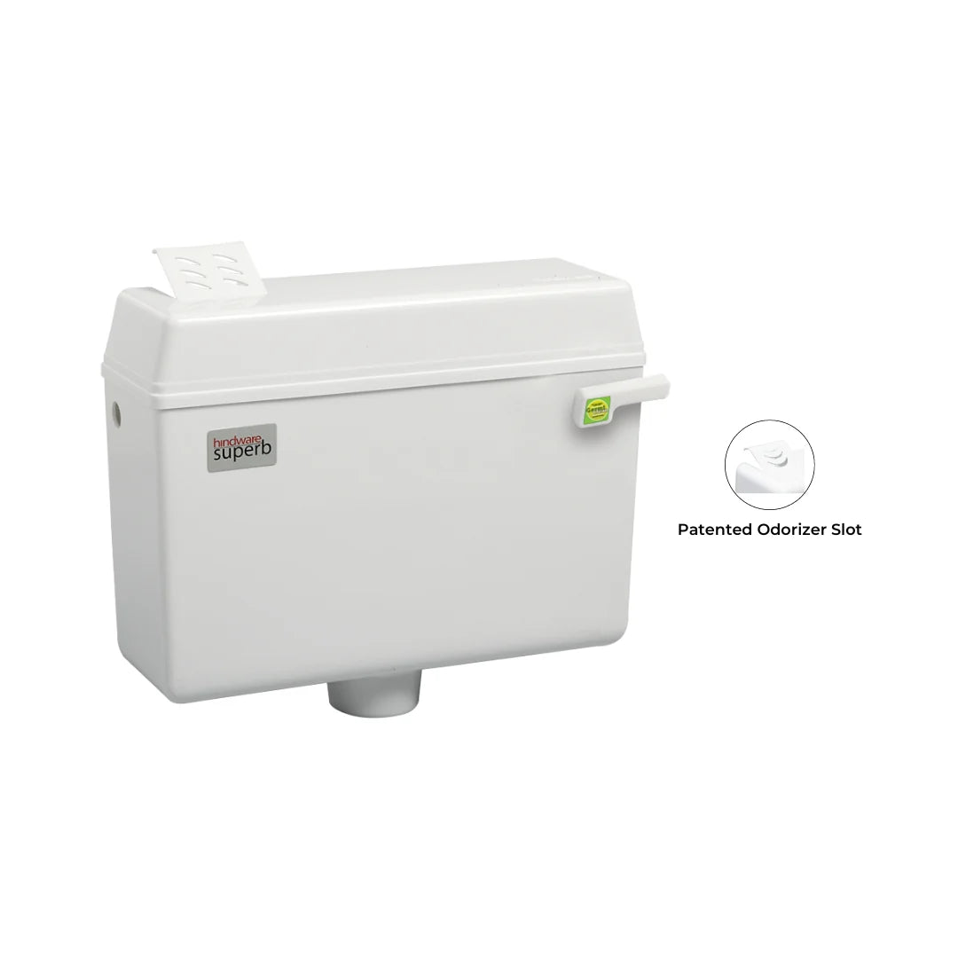 Hindware External Wall Mounted Cistern Without Frame SUPERB - White