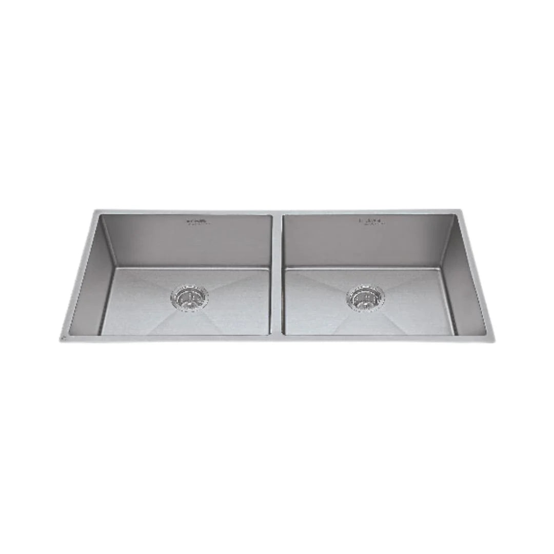 Hindware Stainless Steel Sink Handmade Series DOUBLE BOWL SUPERIO 31 x 18 ( 31 x 18 inches ) - Satin