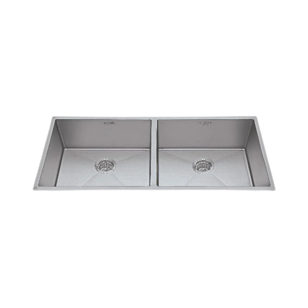 Hindware Stainless Steel Sink Handmade Series DOUBLE BOWL SUPERIO 37 x 18 ( 37 x 18 inches ) - Satin