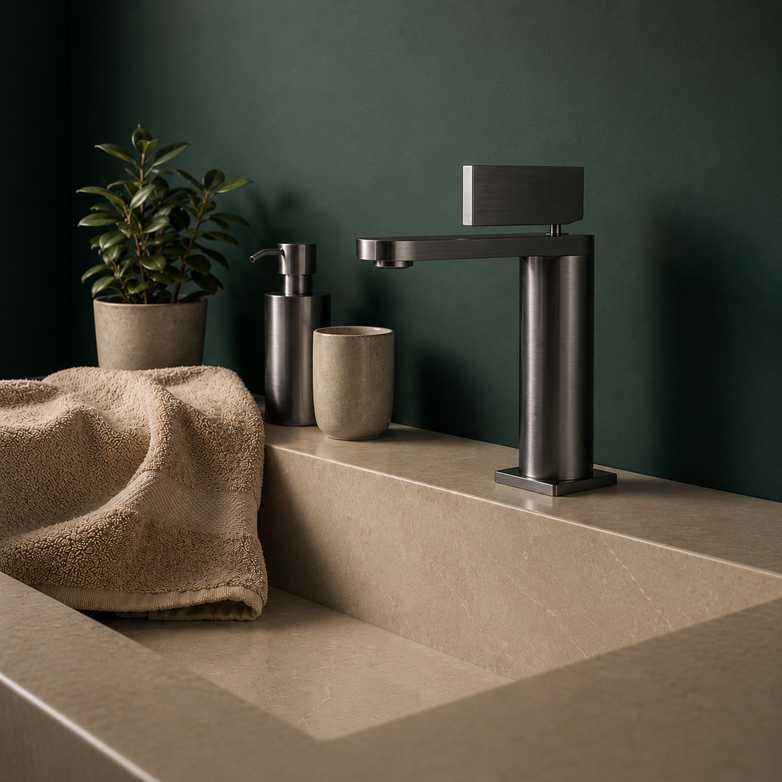 SCUBA SMALL SINGLE LIVER BASIN MIXER SC-1205 GM-GREY MATT