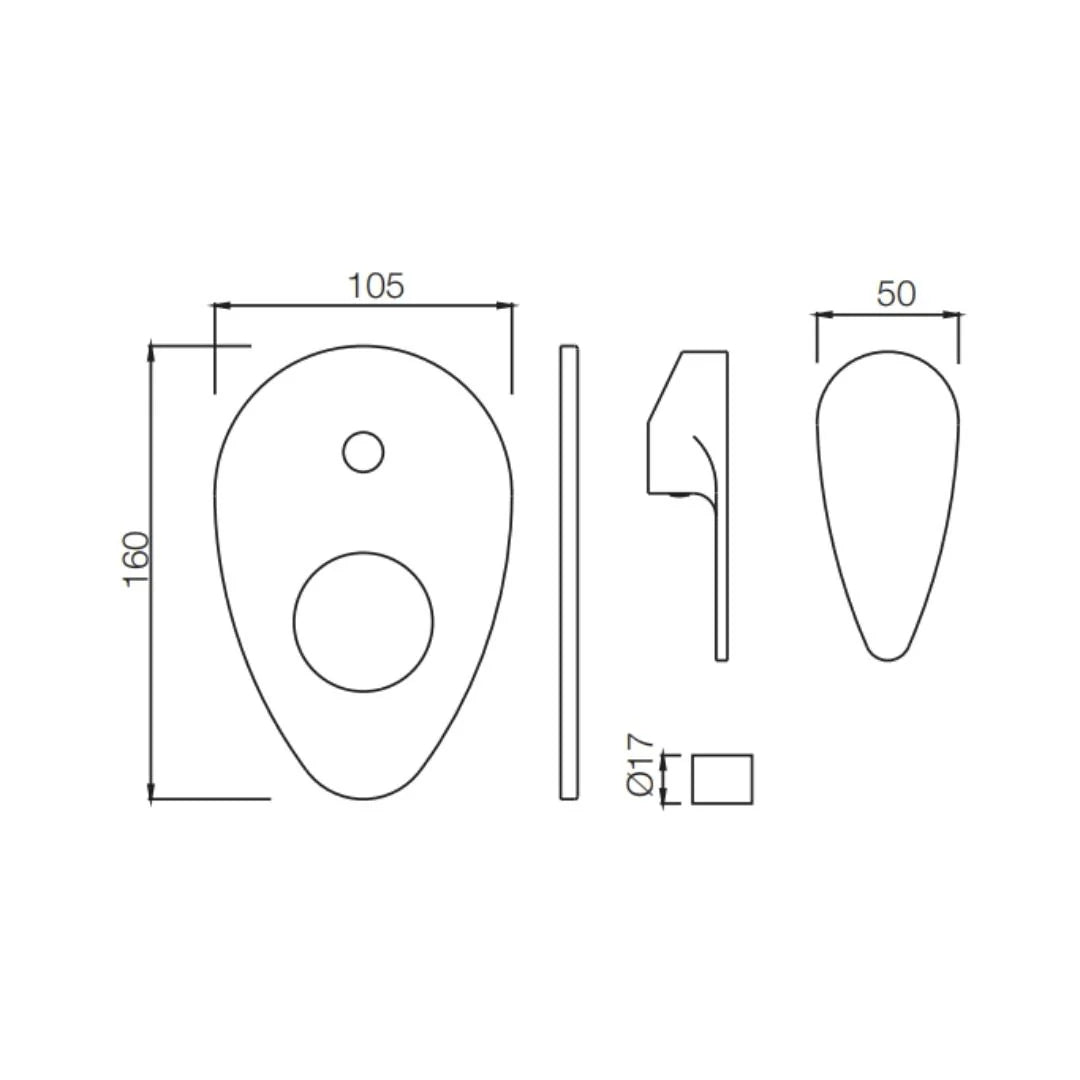 Jaquar 2 Way Diverter Vignette Prime VGP-BLM-81065MK Normal Flow - Black Matt Finish