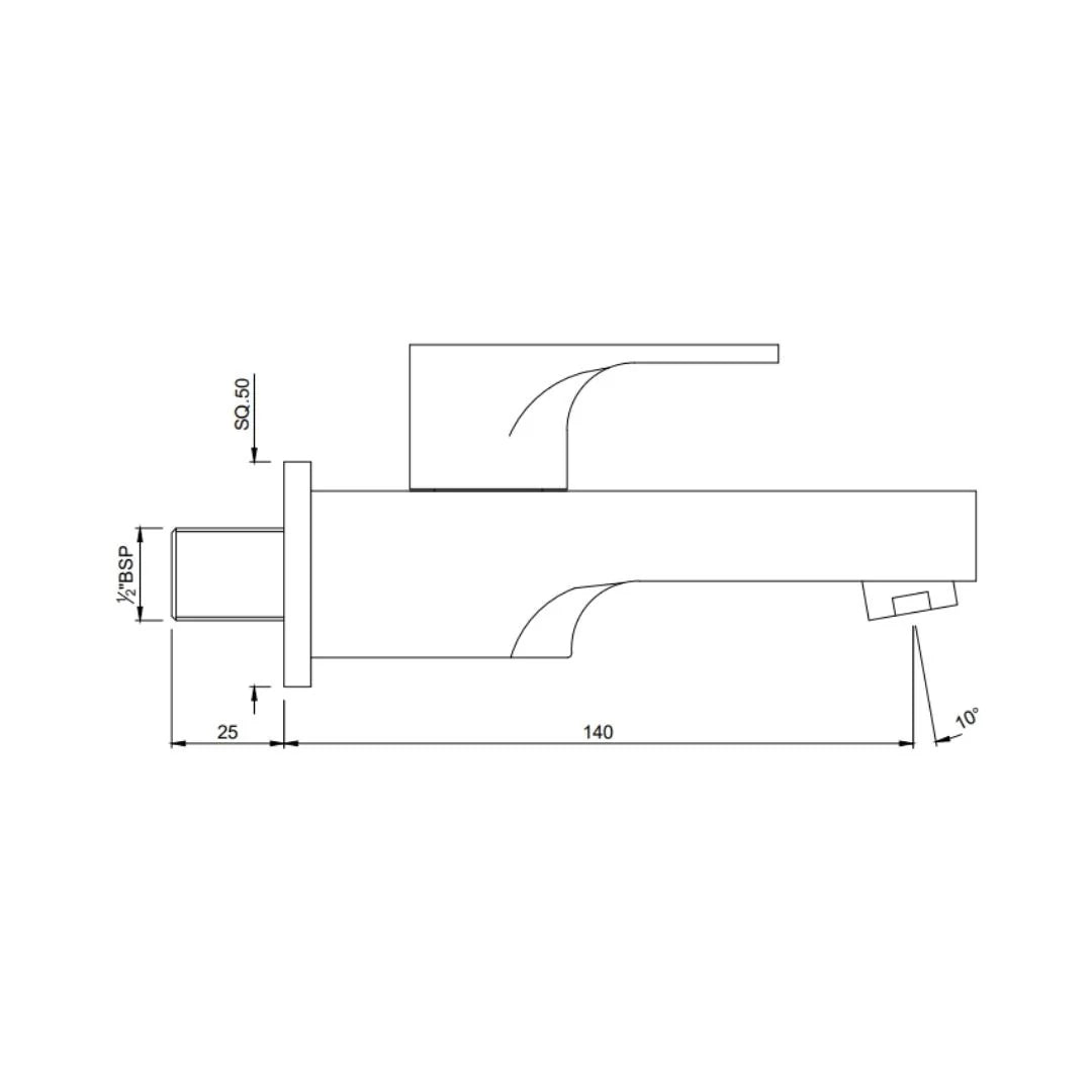 Jaquar WC Area Bib Tap Vignette Prime VGP-WHM-81037 - White Matt
