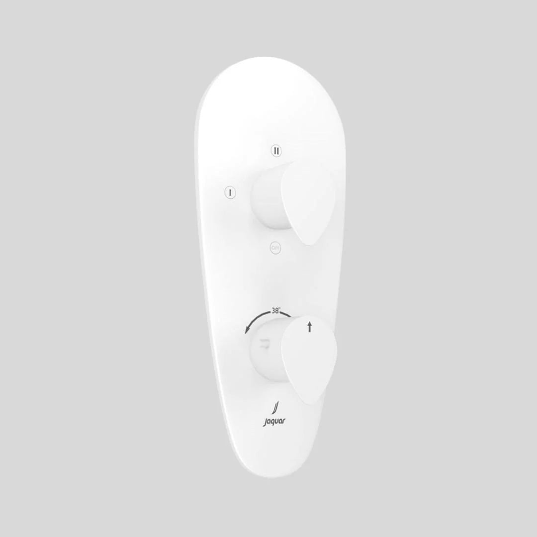 Jaquar 3 Way Thermostatic Diverter Vignette Prime VGP-WHM-81683 Normal Flow - White Matt Finish